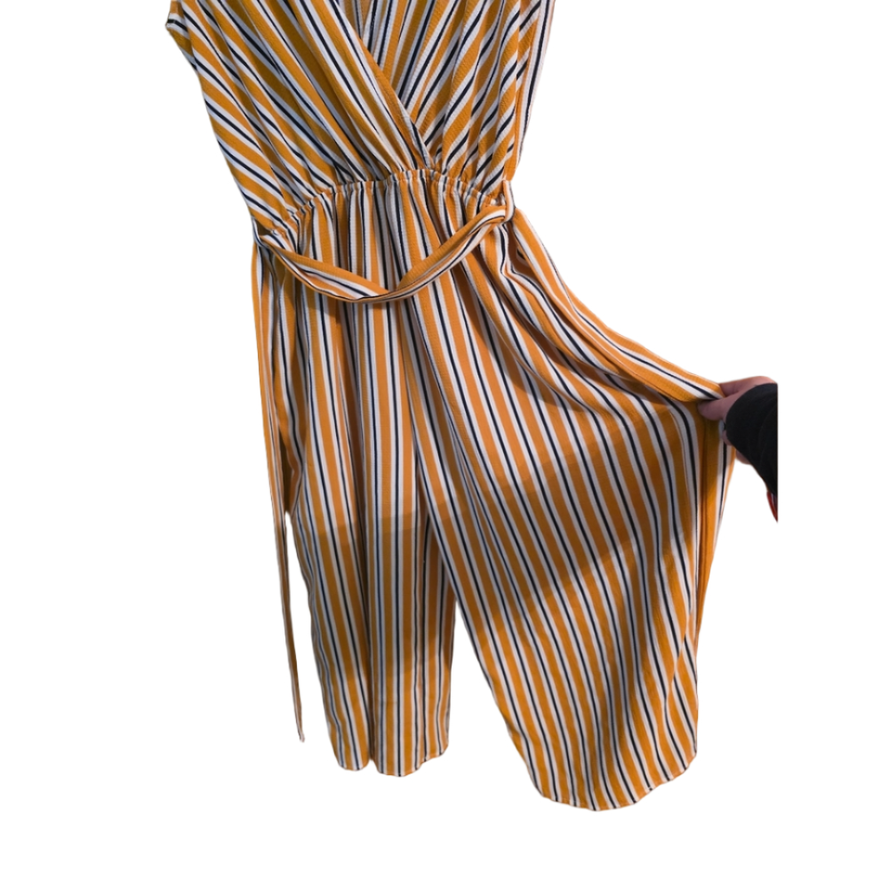 Mind Code Women Striped Maxi Jumper - Size Large